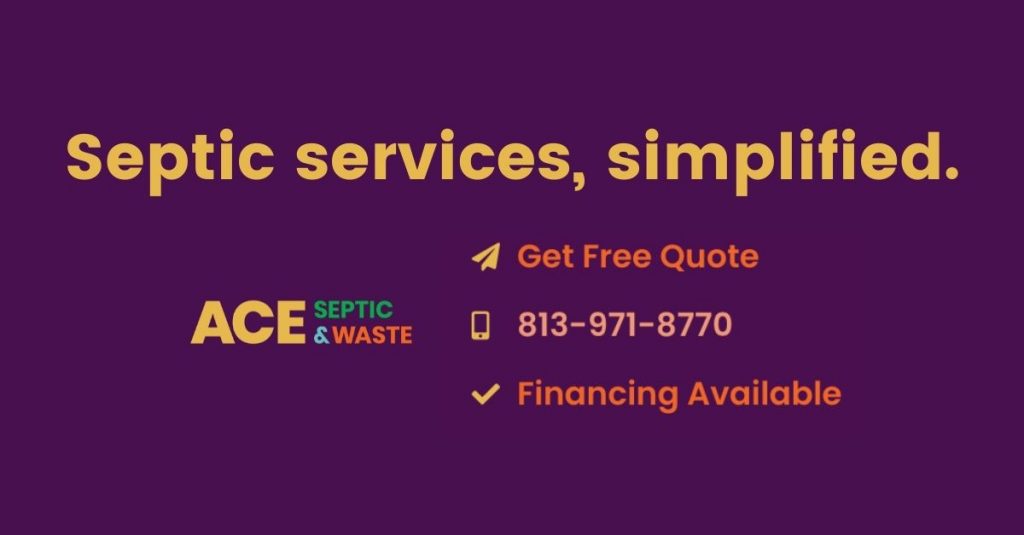 Graphic with text "Septic services, simplified."