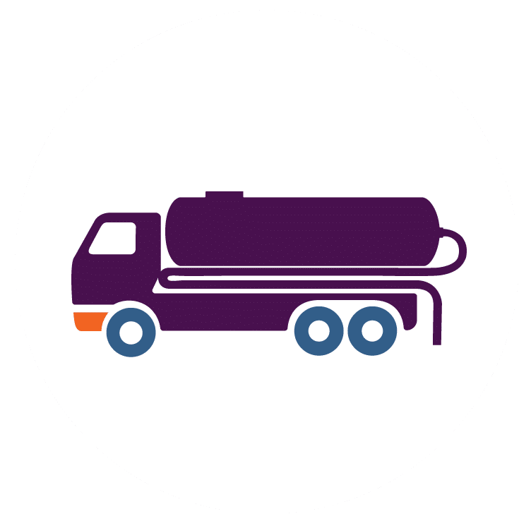Septic pump truck icon