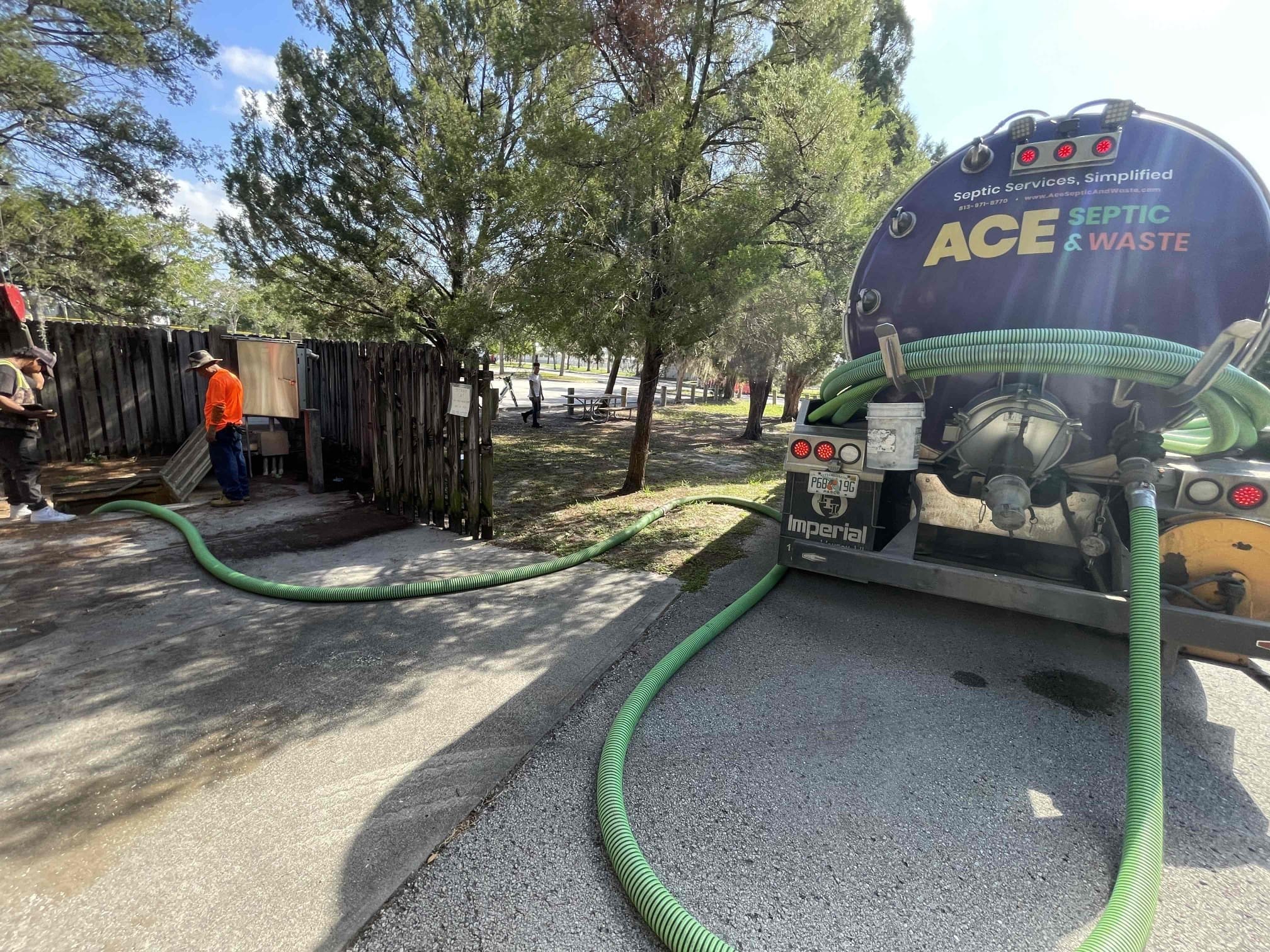 A lift station in Hillsborough County being serviced by the ACE Septic team.